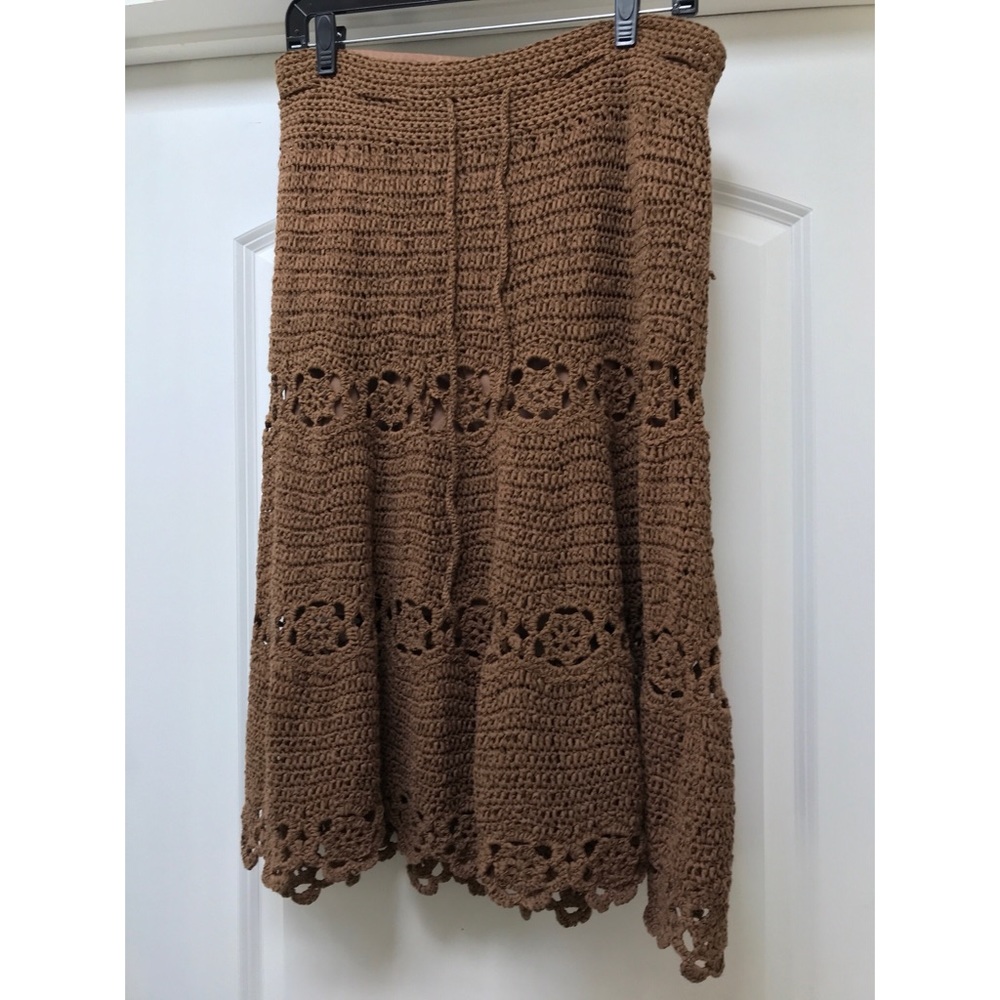 Nanette Lapore Brown Crochet Skirt Size M.